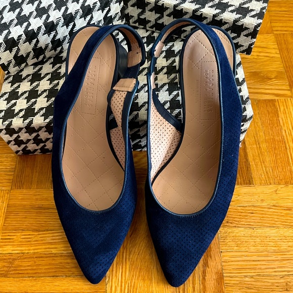 Block Heel Dark Blue Suede - Picture 3 of 8